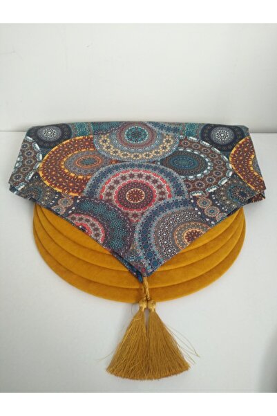 Ayşemce Αμερικανικό σετ σερβιρίσματος με αυθεντικό σχέδιο Runner 4 Yellow Supla