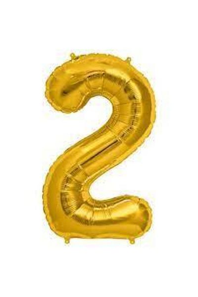 Deniz Party Store 76-80 Cm 34" Inch Foil Balloon - Two Numbers Gold