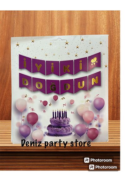 Deniz Party Store ΜΩΒ - Καλή ημέρα γενεθλίων Χρυσό γράμμα