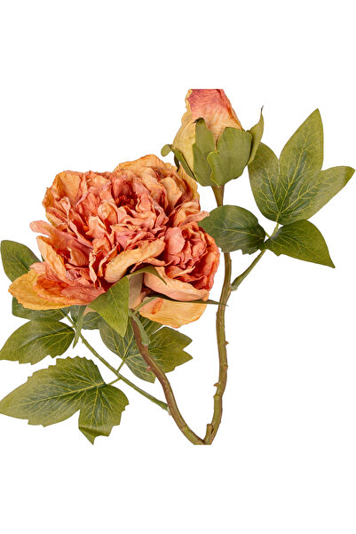 Herdekora Floare Artificială Bujor Portocaliu 50 Cm.