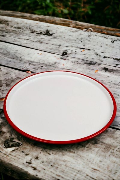 İnci Emaye 36 No 36 cm Breakfast Plate Supla Cake Plate Serving Plate Pizza Tray