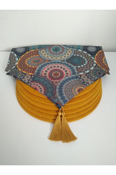 Ayşemce طقم الخدمة الأمريكية عداء أصلي منقوش 6 شاحن أصفر