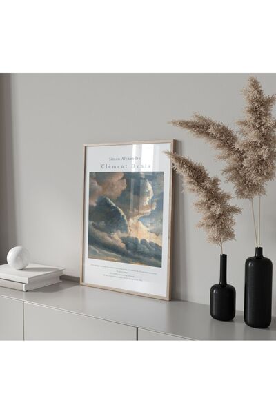 Sweetco Study of Clouds by Clément Çerçevesiz Poster | Sanatsal Bulut Çalışması Posteri