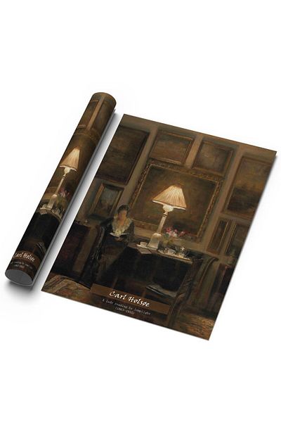 Sweetco Μια κυρία που διαβάζει από Lamblight από τον Carl Holsøe Αφίσα χωρίς πλαίσιο