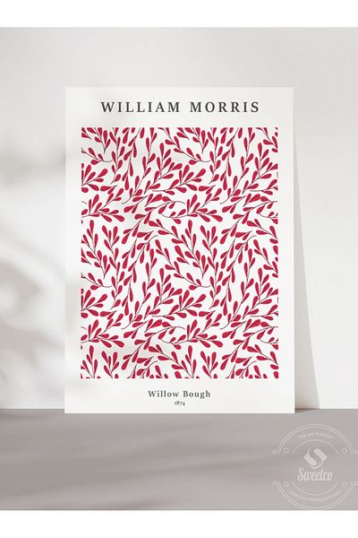 Sweetco Αφίσα Red Willow Bough του William Morris χωρίς πλαίσιο