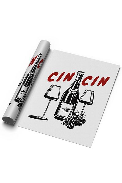 Sweetco Cin Cin No2 - Αφίσα κουζίνας Cocktail Bar χωρίς πλαίσιο