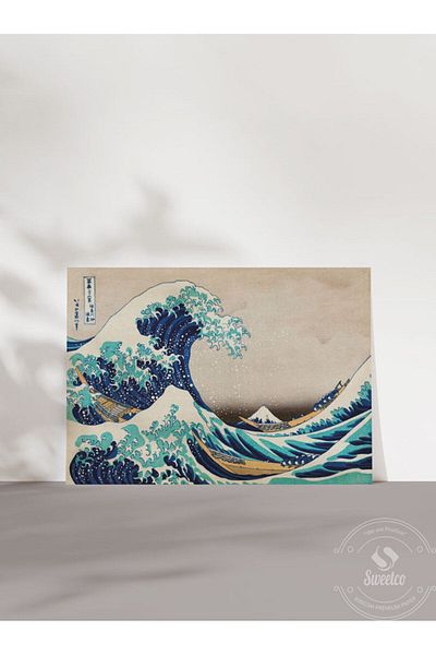 Sweetco Η μεγάλη κύμα από την αφίσα Kanagawa χωρίς πλαίσιο