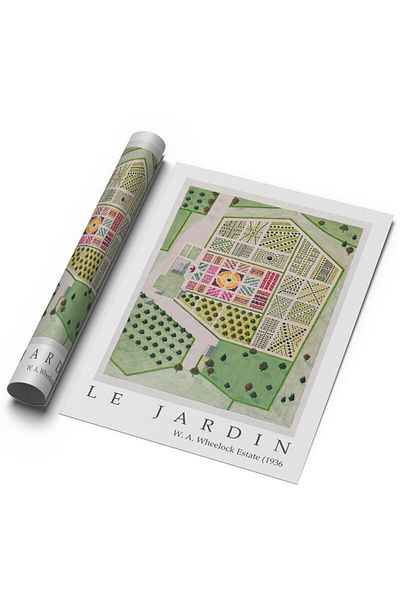 Sweetco Le Jardin No2 - Μποτανική αφίσα κήπου χωρίς πλαίσιο