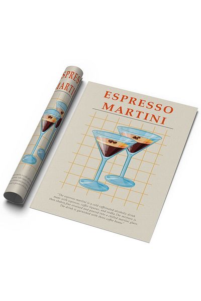 Sweetco Αφίσα Espresso Martini χωρίς πλαίσιο |   Αφίσα Espresso Martini Cafe