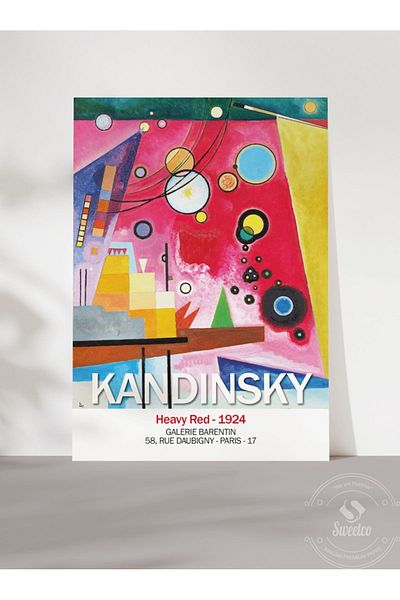 Sweetco Αφίσα Heavy Red από τον Kandinsky χωρίς πλαίσιο |   Αφίσα ζωγράφου τέχνης