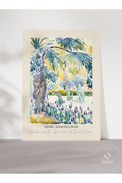 Sweetco Αφίσα Garden by Henri Edmond Cross χωρίς πλαίσιο