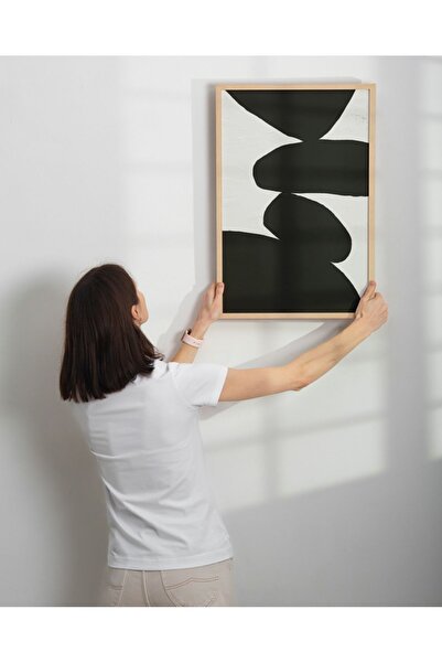 Sweetco Çerçevesiz Poster Black Stones | Siyah Abstract Soyut Poster