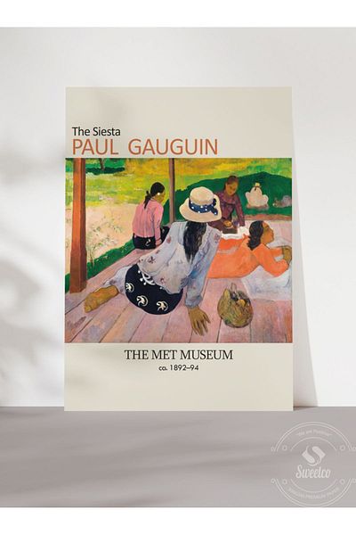 Sweetco Η αφίσα τέχνης The Siesta χωρίς πλαίσιο του Paul Gauguin