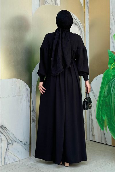 Bym Fashion Μαύρο Πλεκτό Φόρεμα - Roba Shirred, Μοντέλο 6019