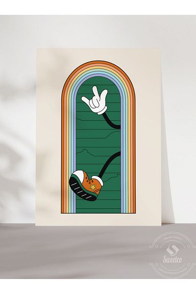 Sweetco Αφίσα χωρίς πλαίσιο Groovy Window No2 |   Αστεία αστεία αφίσα