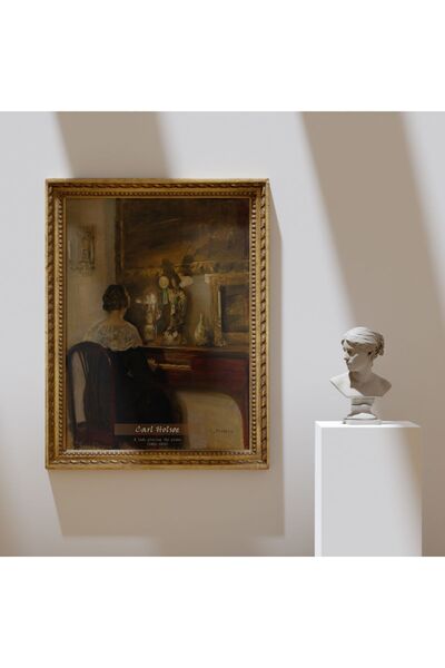 Sweetco A Lady Playing Piano by Carl Holsøe Çerçevesiz Poster