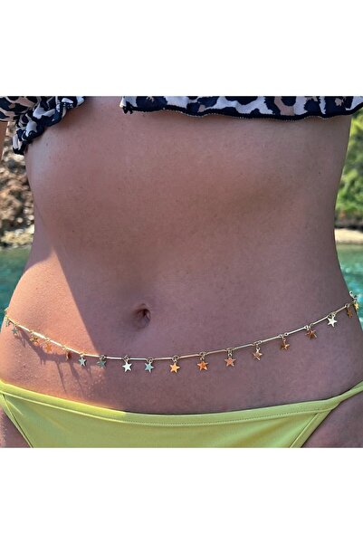 MagicStone Yıldız Pirinç Kararmaz Bel Zinciri