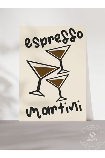 Sweetco Espresso Martini - Αφίσα Cocktail χωρίς πλαίσιο, Κουζίνα Κουζίνα Μπαρ Κοκτέιλ