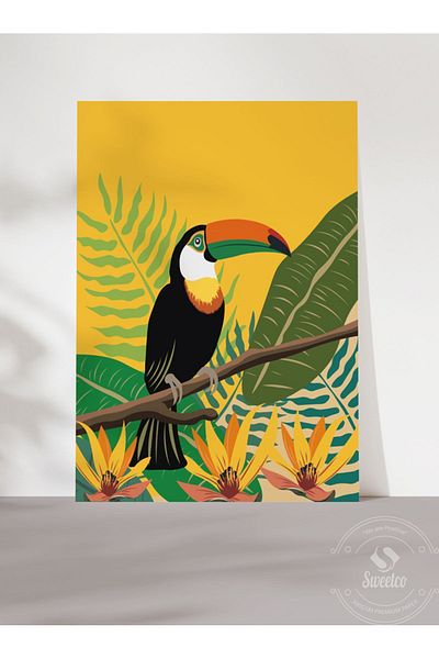 Sweetco Αφίσα Toucan χωρίς πλαίσιο |   Αφίσα Tukan Bird