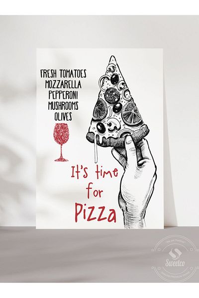 Sweetco Αφίσα Pizza Time χωρίς πλαίσιο |   Αφίσα Pizza Time