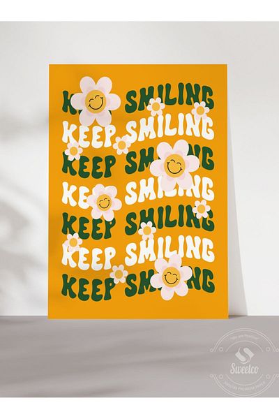 Sweetco Αφίσα Keep Smiling χωρίς πλαίσιο |   Αφίσα Keep Smiling