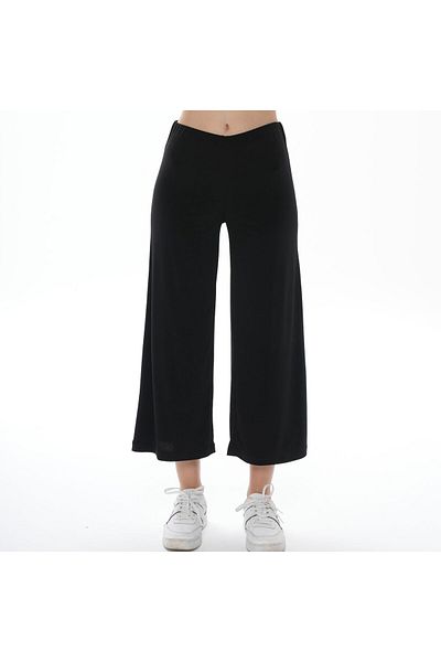 trikobis Wide Leg - Regular Waist Jersey Capri Pants