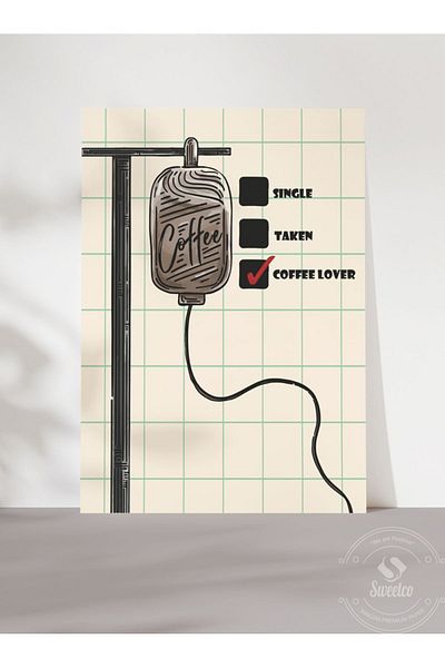 Sweetco Αφίσα χωρίς πλαίσιο Coffee Lover |   Αφίσα καφέ κουζίνας