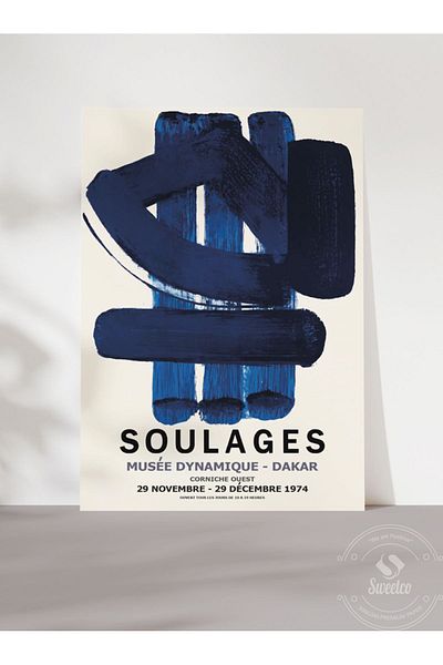 Sweetco Εκθέση αφίσας χωρίς πλαίσιο Soulages |    Αφίσα Έκθεσης Τέχνης