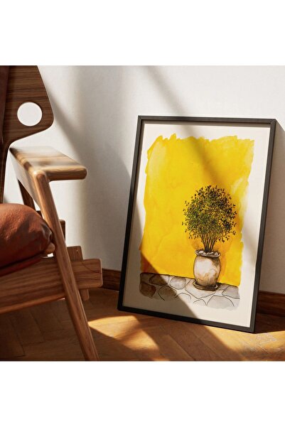 Sweetco Watercolor Vase Çerçevesiz Poster | Vazoda Çiçek Posteri