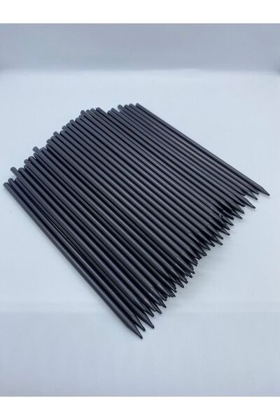 Uzun Metalik Pasta Mumu Siyah 20 cm 100'lü