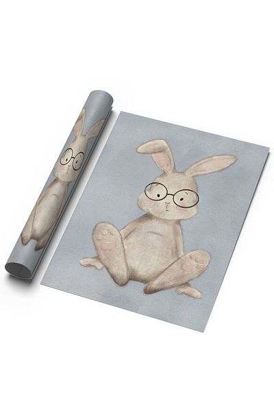 Sweetco Cute Rabbit Bunny - Αφίσα χωρίς πλαίσιο για Παιδικό Βρεφικό Δωμάτιο