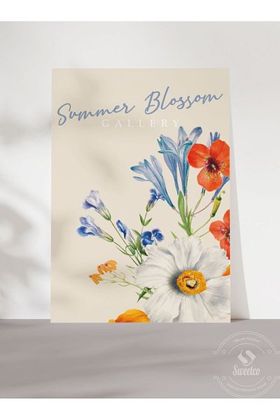Sweetco Αφίσα χωρίς πλαίσιο Summer Blossom Gallery No2 |   Αφίσα Βοτανικής Γκαλερί Καλοκαιρινών Λουλουδιών