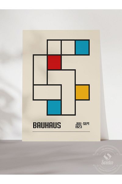 Sweetco Bauhaus Ιούλιος Σεπτέμβριος 1923 Αφίσα Νο3 χωρίς πλαίσιο |   Αφηρημένη αφίσα αφηρημένης τέχνης