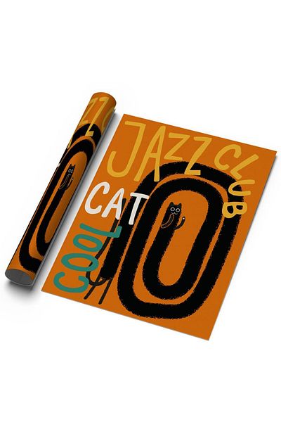 Sweetco Cat Jazz Club - Αφίσα χωρίς πλαίσιο Cat Jazz Club