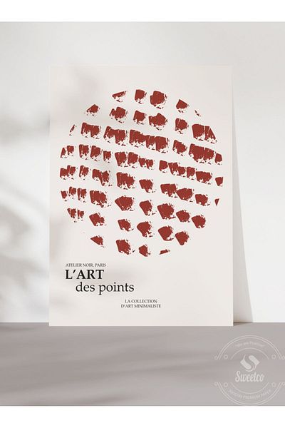 Sweetco Αφίσα χωρίς πλαίσιο Des Points |   Αφίσα με κόκκινες κηλίδες