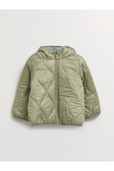 LC Waikiki Hooded Long Sleeve Basic Baby Girl Zippered Coat