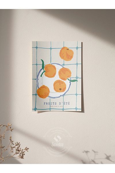 Sweetco Αφίσα Fruits D'été Series No4 χωρίς πλαίσιο |   Αφίσα κουζίνας Peach No4