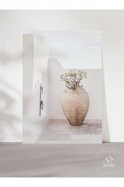 Sweetco Αρχαία αφίσα χωρίς πλαίσιο βάζου |   Βοτανική αφίσα παλιού βάζου