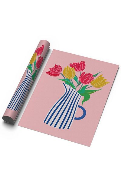 Sweetco Summer Vibes - Αφίσα χωρίς πλαίσιο, Still Life Vase Flower Botanical