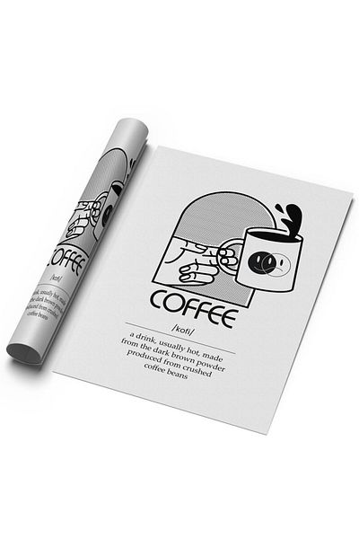 Sweetco Αφίσα με το συνθετικό άρθρο Coffee χωρίς πλαίσιο |   Τυπογραφική αφίσα καφέ μπαρ κουζίνας καφέ
