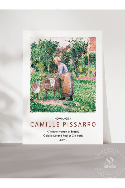 Sweetco Η πλυντήρια Camille Pissarro στο Éragny - Αφίσα χωρίς πλαίσιο |   Καλλιτεχνικός ζωγράφος