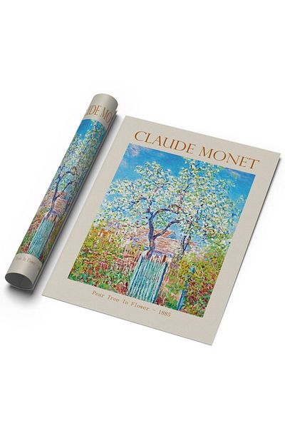 Sweetco Απόλυμα δέντρο σε άνθη από τον Claude Monet Αφίσα χωρίς πλαίσιο |   Αφίσα τέχνης ζωγράφου τέχνης