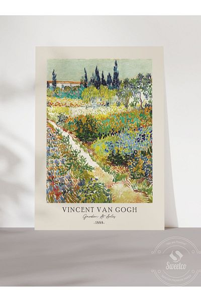Sweetco Αφίσα Garden at Arles από τον Van Gogh χωρίς πλαίσιο |   Αφίσα Van Gogh στον κήπο της Άρλες
