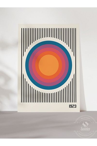 Sweetco Bauhaus Ιούλιος Σεπτέμβριος 1923 Αφίσα Νο5 χωρίς πλαίσιο |   Αφηρημένη αφίσα αφηρημένης τέχνης