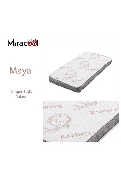 miracool Bambo Maya Beşik Yatağı 70x110cm Bebek Yatak Oyun Parkı Yatak