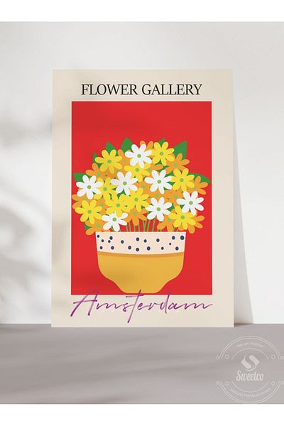 Sweetco Αφίσα Flower Gallery Amsterdam χωρίς πλαίσιο |   Αφίσα της Αμστερντάμ Flower Gallery