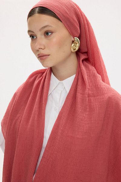 FENZA SCARF Freya Muslin Wrapped Tasseled Cotton Shawl