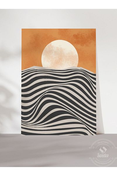 Sweetco Αφίσα At Sunrise χωρίς πλαίσιο |   Αφίσα Sunrise Sun Orange Nature
