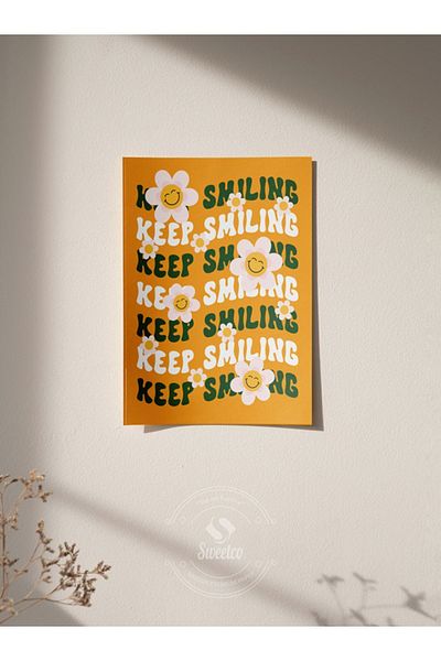 Sweetco Αφίσα Keep Smiling χωρίς πλαίσιο |   Αφίσα Keep Smiling