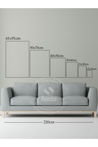 Sweetco More Amor Por Favor Çerçevesiz Poster | Daha Fazla Sevgi Lütfen Tipografi Poster